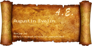 Augustin Evelin névjegykártya